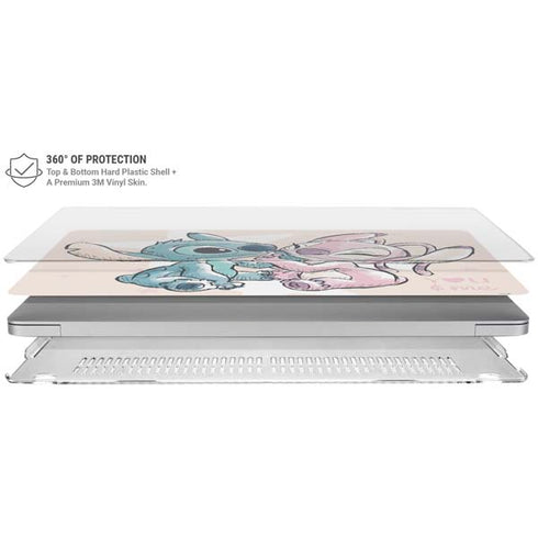 Disney Lilo and Stitch Stitch and Angel MacBook Air 15in (2023-2025) Case plus Skin